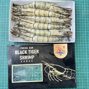 越南生冻黑虎虾（虾元素）活冻超大黑虎虾进口新鲜虎虾特大斑节虾