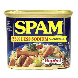 代购美国进口Hormel SPAM荷美尔 世棒减盐25% 午餐肉340g罐头