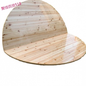圆桌面折叠实木杉木桌子1.5米1.6米1.8米2米8人10人12人大圆桌子