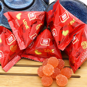 雅客喜糖结婚散装500g1斤约25颗婚庆果味软糖红色包装迎宾糖果
