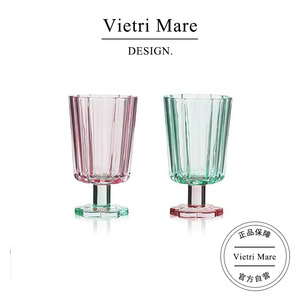 Vietri Mare玻璃杯创意磨砂高脚酸奶杯个性酒杯冰淇淋杯子丨卡吕