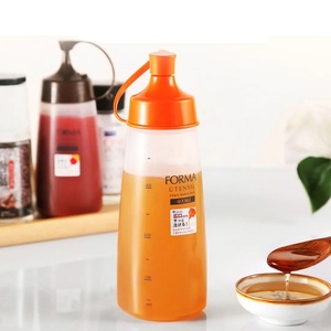 日本ASVEL挤酱瓶橘色400ml古茗奶茶店同款商用食品级色拉调味油瓶