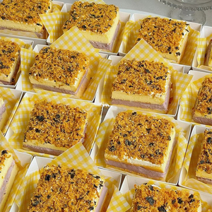 烘焙芋泥肉松慕斯蛋糕包装盒方块香芋肉松提米拉苏一次性打包盒