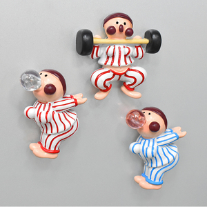 3d立体冰箱贴北欧ins磁贴网红个性创意照片可爱健身粘土韩国磁铁