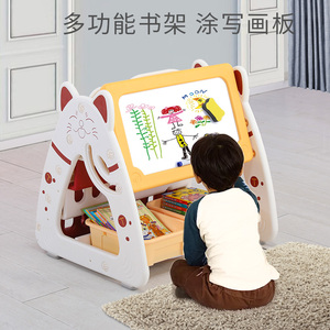 儿童画画板书架婴儿家用磁性小黑板支架式男孩女孩写字板宝宝玩具