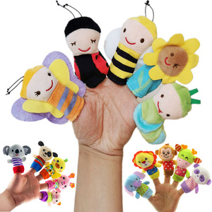 儿童讲故事昆虫花朵动物手指偶幼儿园宝宝亲子互动手偶指头套玩具