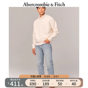 AF男装 美式90年代风复古潮流仿旧时尚宽松直筒牛仔裤 314113-1
