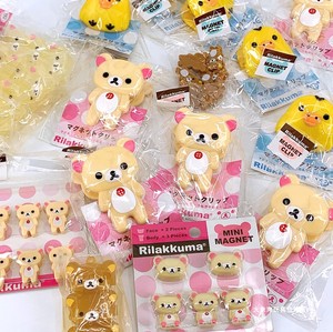 出口日本可爱轻松熊创意小玩具磁性冰箱贴挂饰夹子迷你小物件纳盒