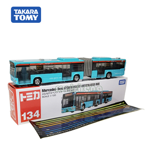 TOMY多美卡 TOMICA合金车模型长款134号奔驰双节巴士公交小车玩具