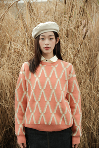 BUKHARA布卡拉2023冬季新款原创设计师品牌文艺复古针织毛衣