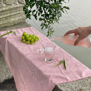 熊吼 桃粉色小野餐布 少女心浪漫户外拍照背景桌布餐巾海边摄影垫
