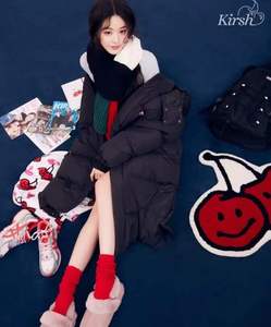 韩国正品krish张元英同款羽绒服冬季中长款加厚保暖连帽被子外套