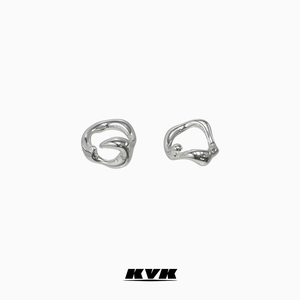【薇娅推荐】kvk纯银戒指女小众设计简约冷淡风毒蚀组合戒指套装