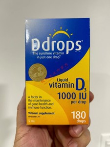 加拿大直邮 Ddrops成人维生素D3 液体VD 1000IU 180滴