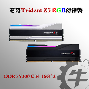 牛 芝奇幻锋戟 F5-7200J3445G16GX2-TZ5RS 7200 32G DDR5 内存