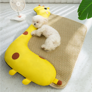夏季狗狗可爱沙发靠枕动物造型玩偶凉席垫子中小型犬比熊宠物狗窝