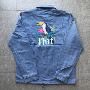 秋季新品 HUF Yucatan Denim Coaches Jacket 牛仔教练夹克外套潮