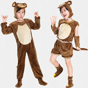 小猴子表演服儿童动物幼儿园猴子捞月金丝猴童话剧卡通猴子演出服