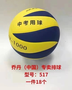 长沙市中考指定排球中考专业硬排橡胶皮革 比赛用球乔丹LV1000