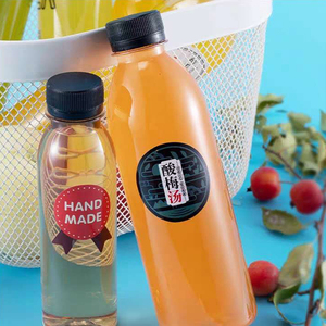 瓶子pet矿泉水瓶一次性透明圆形果汁奶茶饮料瓶食品级塑料瓶带盖
