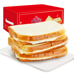 葡记 软吐司切片面包1000g 整箱礼盒装 奶酪夹心 酵母手撕蛋糕