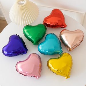 5寸10寸心形彩色气球装饰女孩生日店铺氛围场景布置爱心气球装饰