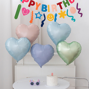 铝膜爱心气球桌飘横款支架立柱儿童生日场景布置节庆活动装饰品
