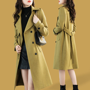 冬季高级感呢子大衣女中长款秋冬款气质流行时尚洋气加厚毛呢外套