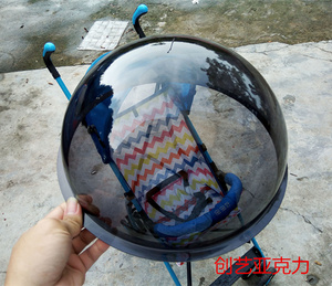 定制亚克力半球罩有机玻璃灯罩装饰展示罩子透明防尘罩半透半圆罩