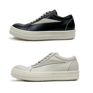 MKSZY原版稀有皮面RICK23 RO黑色百搭低帮板鞋 白色休闲潮鞋