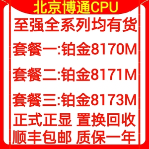 Intel 至强 铂金 8170M 8171M 8173M 正式版 服务器 CPU 成色新