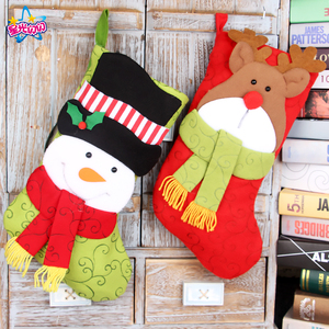 圣诞节礼物袜老人雪人布置装饰礼品大号袋糖果包包平安夜苹果袜子