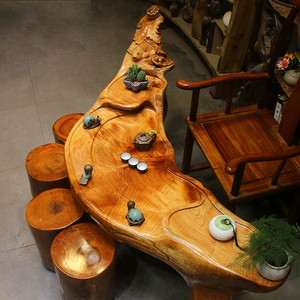 红椿木根雕茶台整体树根茶桌茶桌椅组合茶几家具树头木头FX6576
