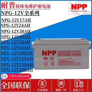 耐普胶体蓄电池NPG12-100光伏储能12V100AH12V200AH直流屏UPS电源