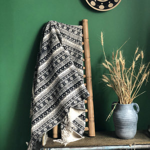 北欧风素色线毯装饰棉麻搭毯沙发毯午睡毯子床尾搭巾客厅休闲搭毯