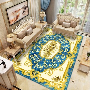 欧式地毯客厅沙发茶几毯长方形卧室房间床尾床边垫家用可水洗地毯