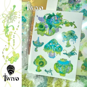 TWIYO*《朝菌&年轮》原创设计防水纹身贴个性ins手腕贴画彩色创意