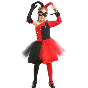 儿童万圣节小丑女哈利奎恩Harley Quinn cosplay电影角色扮演服装