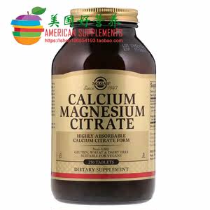 Solgar Calcium Magnesium Citrate 柠檬酸钙镁关节骨骼保健