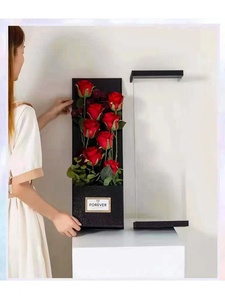 梦幻星空长方盒鲜花花束包装盒亚克力透明表白祝福diy花店花盒