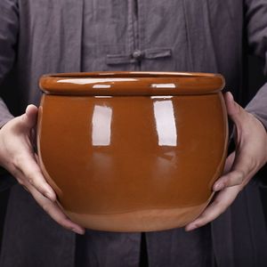 老式大号十斤装瓦罐煨汤炖罐汤盅家用炖红酒鸡缸陶瓷煲汤特大砂锅
