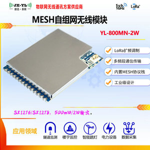 2W Sx1278 LoRa MESH 网状自组网433MHz无线数传模块7级自动路由