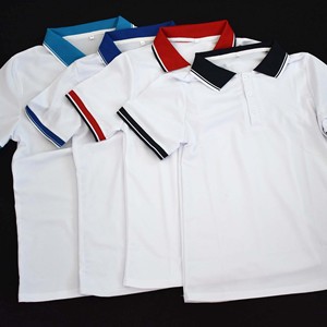 学生校园服白色POLO衫体恤夏季中小学生校服订制短袖T恤纯棉夏装