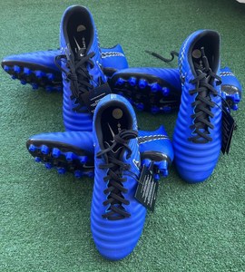 NIKE耐克TIEMPO传奇7代AG短钉比赛蓝色男人工草坪牛皮耐磨足球鞋