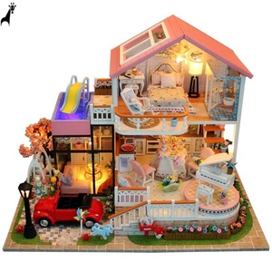 玩具房子 别墅 女孩 公主屋手工diy小屋子迷你小房子模型创意艺术
