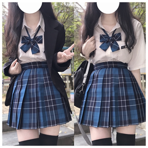 小田町原创jk制服【津南】澜同格成品布校供学生百搭显白格裙制服