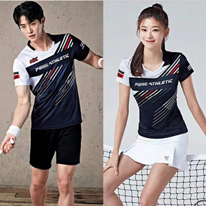 韩国新款羽毛球服套装男女短袖上衣速干网球乒乓球训练服团队印字