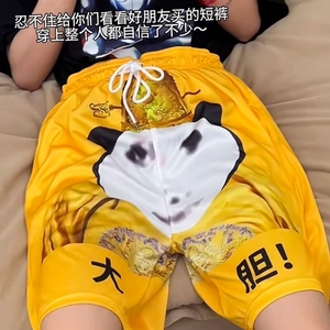 龙图大胆短裤龙玉涛为何不跪皇帝表情包睡裤情侣裤衩子恶搞篮球裤