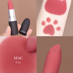 正品魅可mac口红928/930/923水蜜桃奶茶豆沙新色号唇膏mac314杏仁