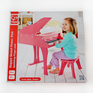 德国Hape 30键三角立式钢琴 儿童早教音乐玩具带凳子宝宝生日礼物